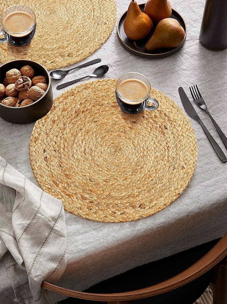 India Handicrafts Inc - 14" JUTE ROUND MAT