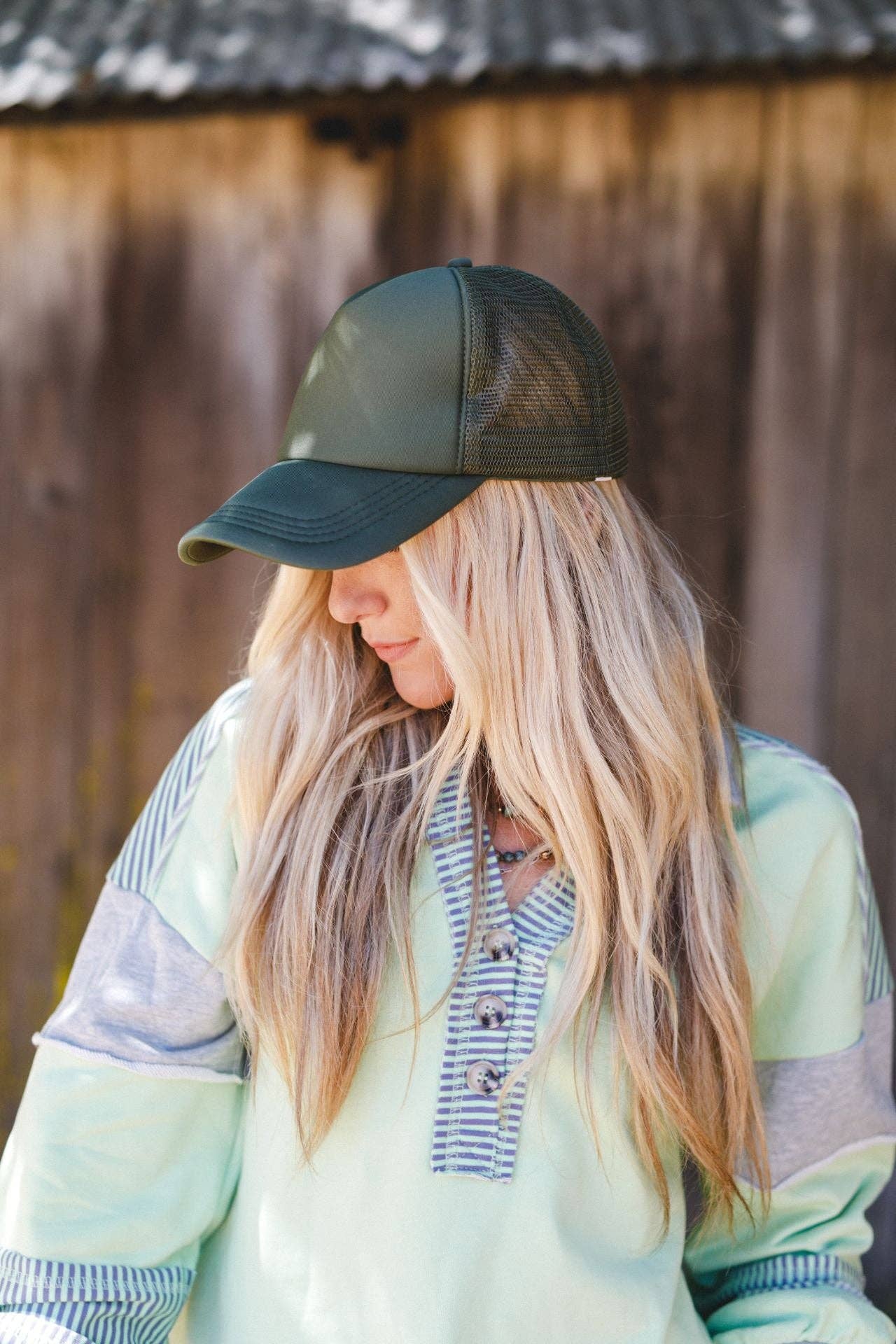 Three Bird Nest - Desert Drift Trucker Hat - Olive