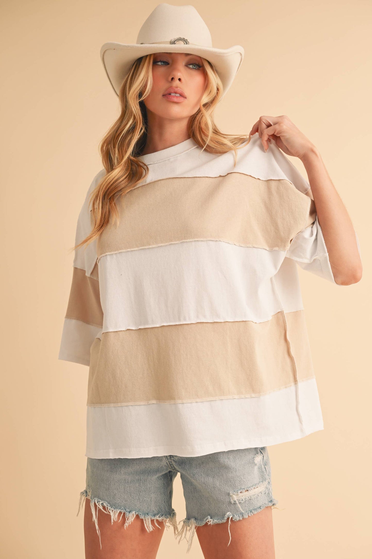 AEMI + CO - 8417FN Polly Color Block Top