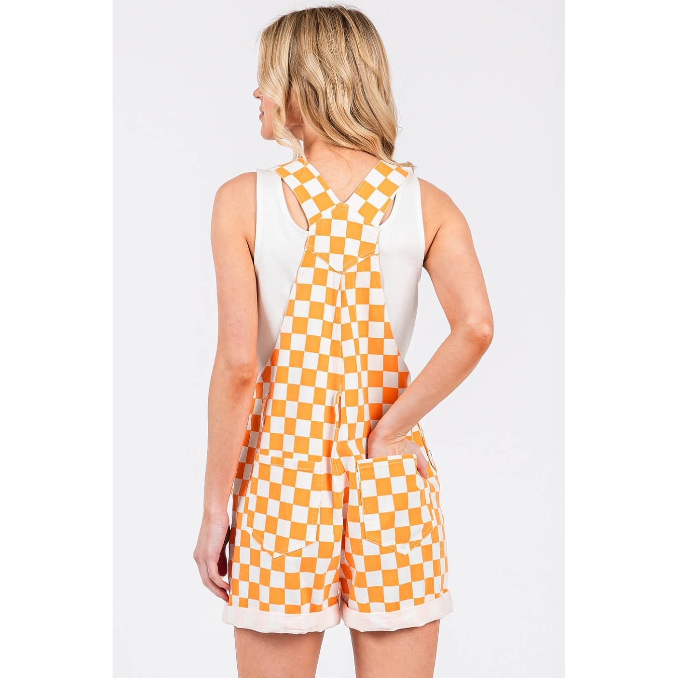 mittoshop - GAME DAY CHECKERED ROMPER BIB OVERALLS
