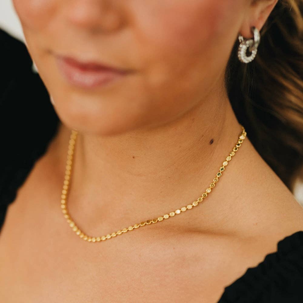 Pretty Simple - Dakota Disc Chain Necklace - WATERPROOF