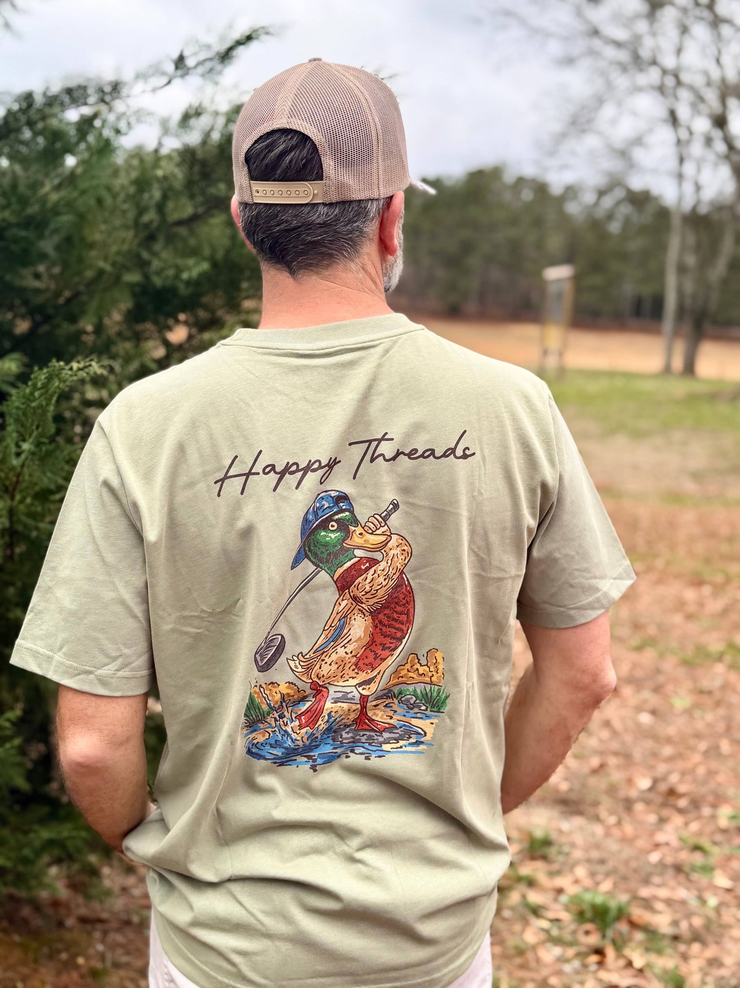 Happy By Rachel, LLC - Happy Threads Golfing Duck T-Shirt
