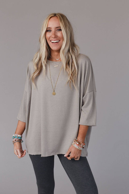 Three Bird Nest - Cozy Cool Oversized Tee - Coco