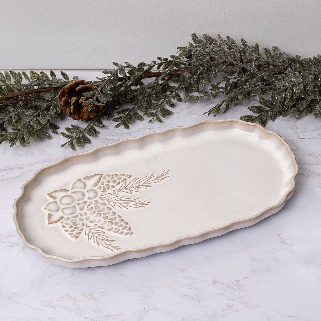 Serving plate, winter woodland by Audrey’s home & gift