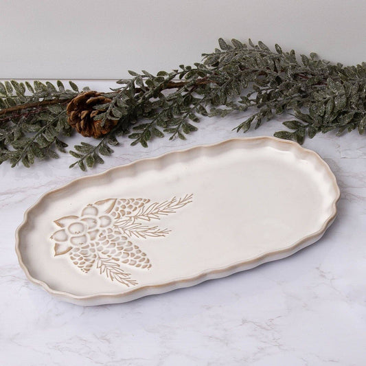 Serving plate, winter woodland by Audrey’s home & gift