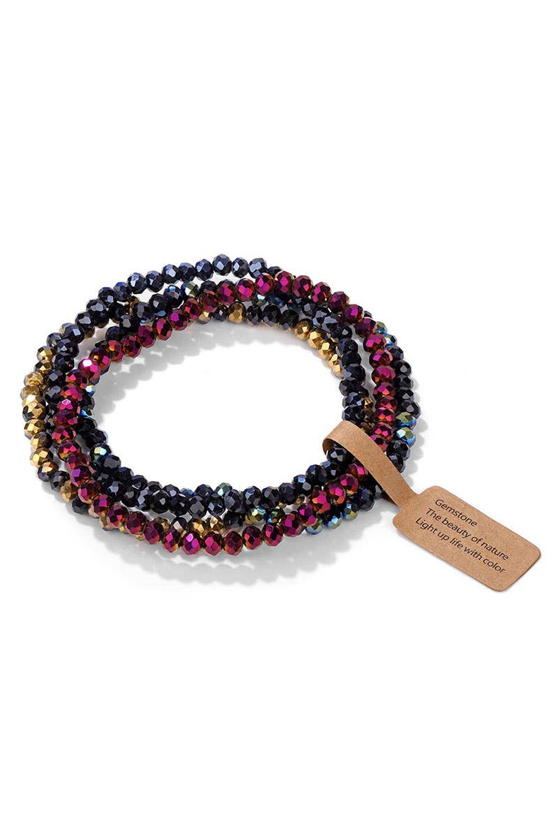 NINEXIS - CWAJE1185_GLASS BEAD 4 SET BRACELET