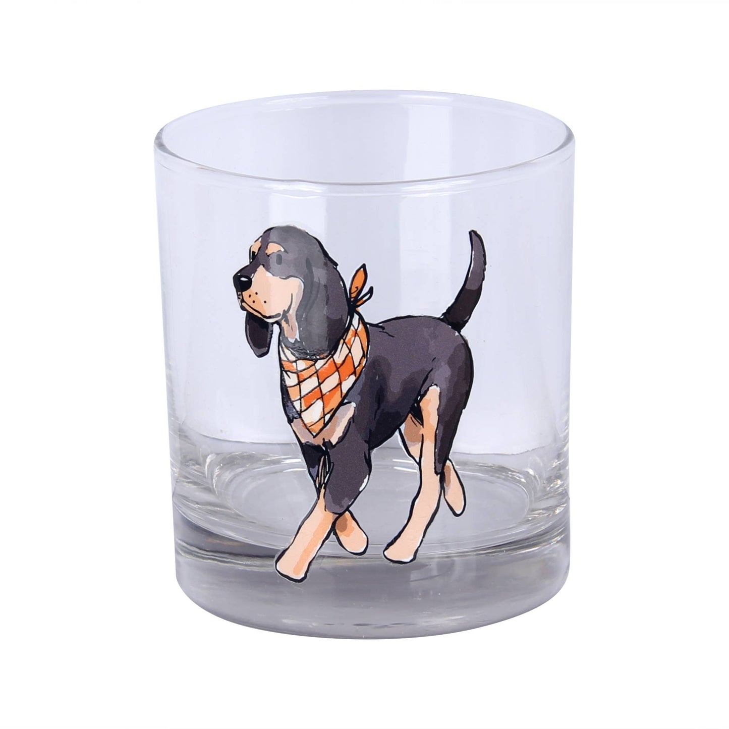 Barrel Down South - Walking Coonhound Rocks Glass, Vols, UT