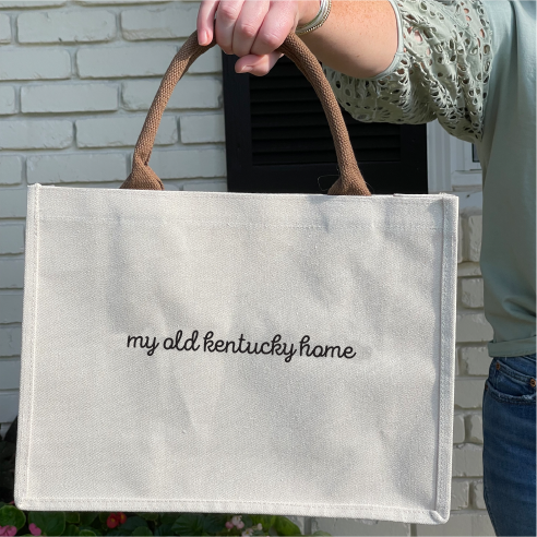Barrel Down South - My Old Kentucky Home Embroidered Canvas Bag