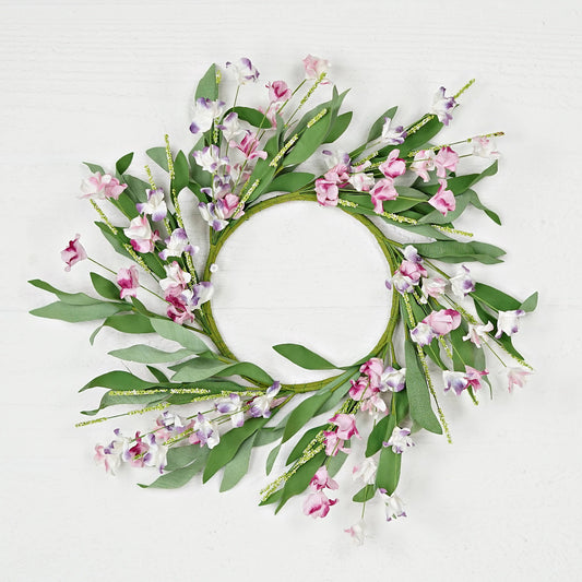 Holiday Depot Inc. - 35122- 16in(6.5)Wreath-Pink Purple Mountain Flowers