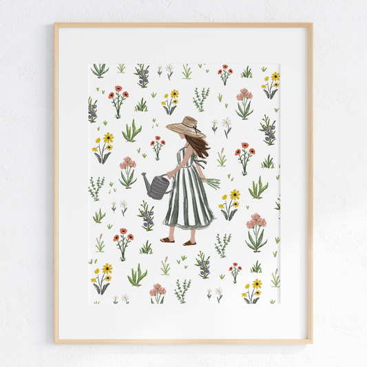 Makerie Day - Garden Girl -  Art Print