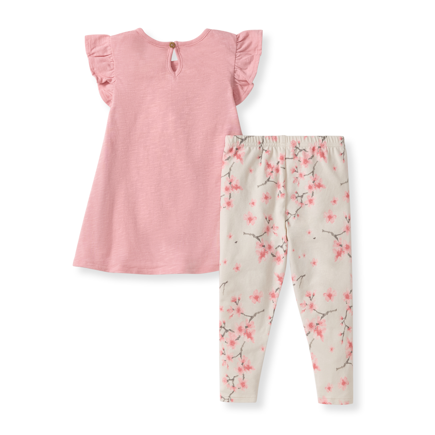 Burt's Bees Baby - Slub Tunic & Cherry Blossoms Pants Set