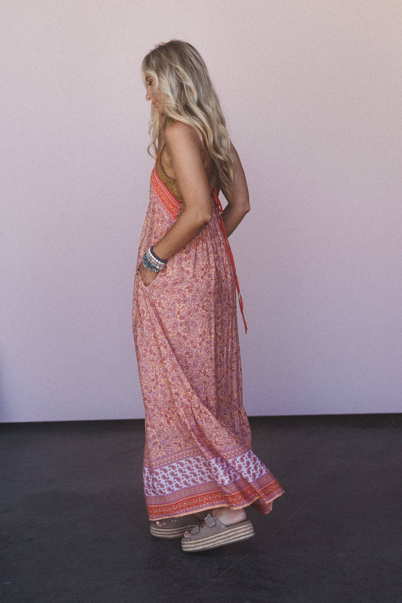 Three Bird Nest - Forever Wild Maxi Dress - Orange Floral