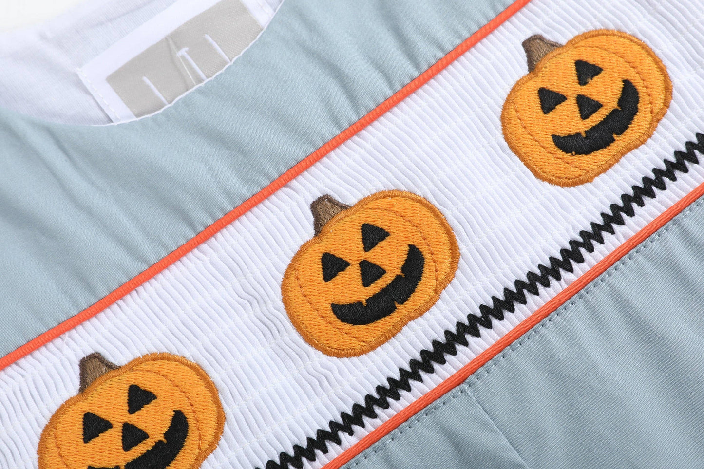 Lil Cactus - Gray Halloween Smocked Overalls