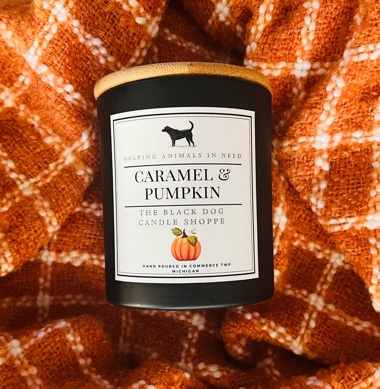 The Black Dog Candle Shoppe - Caramel & Pumpkin Classic Collection Candle