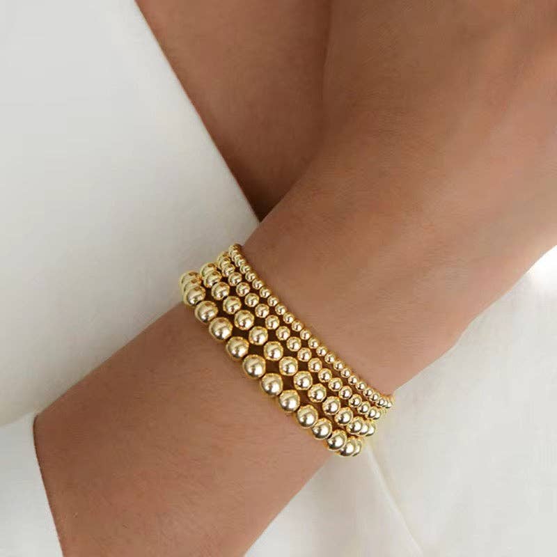 Deep South Originals, LLC - Stainless Steel Gold Beaded Bracelets ~ Deep South Originals
