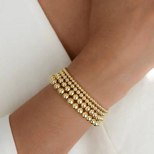 Deep South Originals, LLC - Stainless Steel Gold Beaded Bracelets ~ Deep South Originals