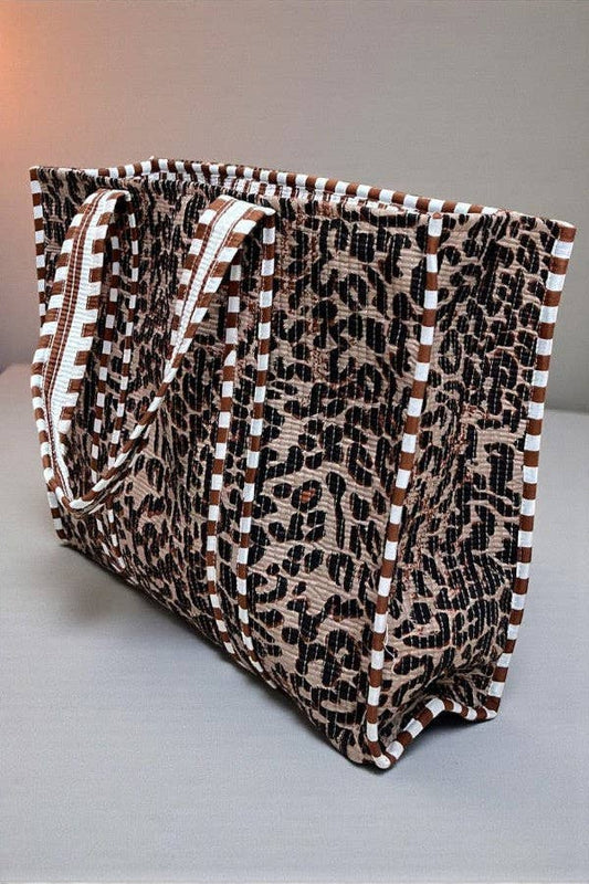 Nash Grey - Wild Thing Leopard Print Tote Bag