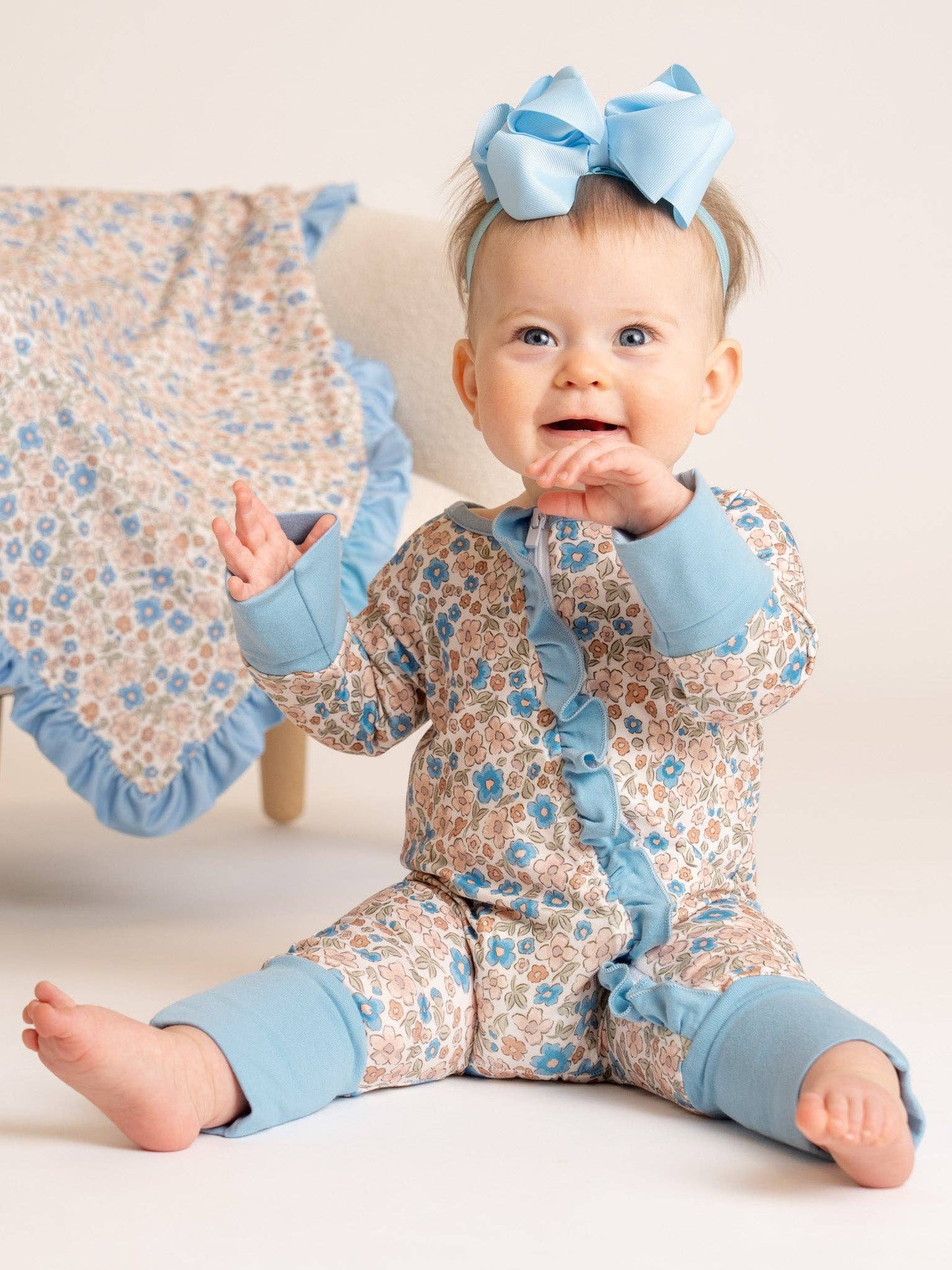 Marie Nicole Clothing - Blossom Floral Ruffle Romper