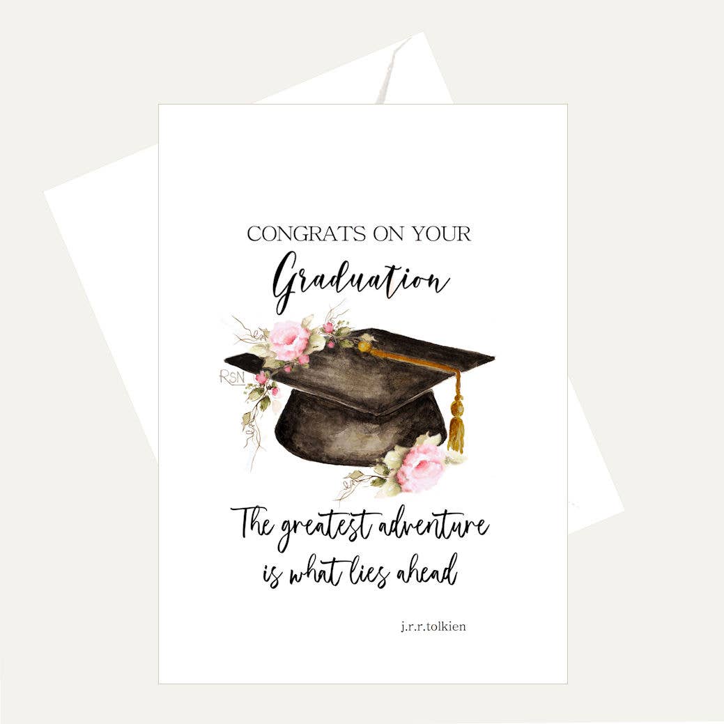 Bellflower Girl - Congrats on Your Graduation - Watercolor - Friendship Card