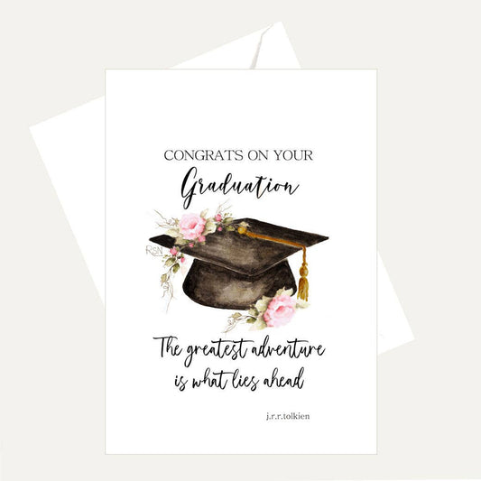 Bellflower Girl - Congrats on Your Graduation - Watercolor - Friendship Card