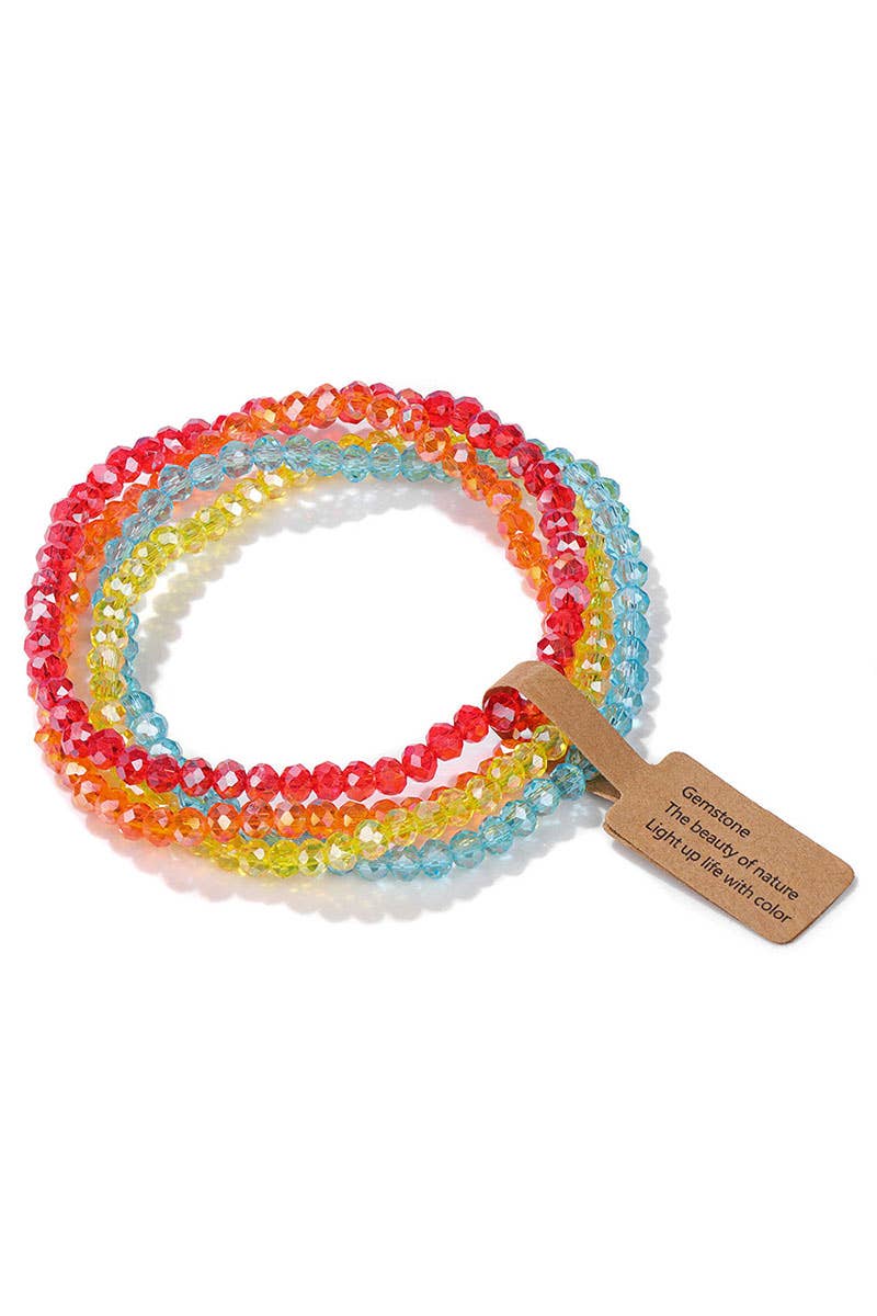 NINEXIS - CWAJE1185_GLASS BEAD 4 SET BRACELET