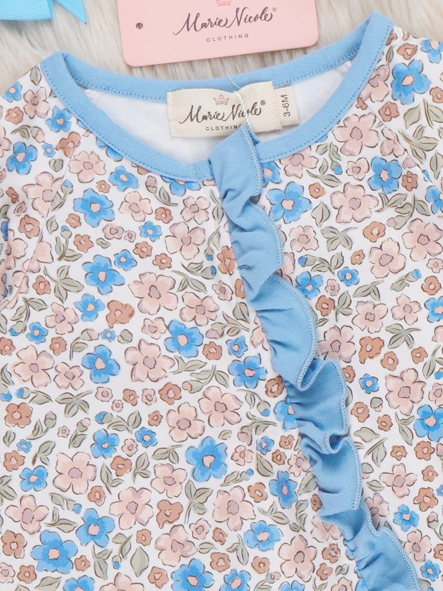 Marie Nicole Clothing - Blossom Floral Ruffle Romper
