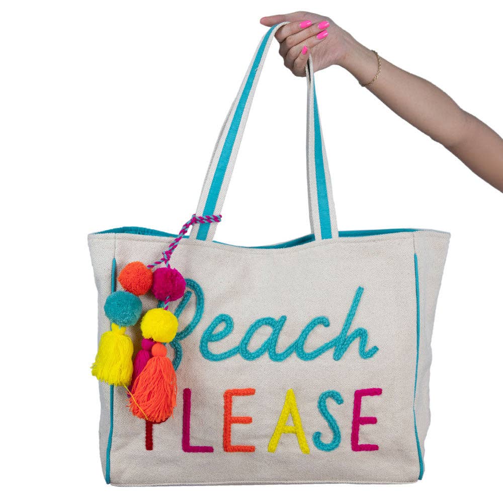 Katydid - Beach PLEASE Wholesale Canvas Tote Bag