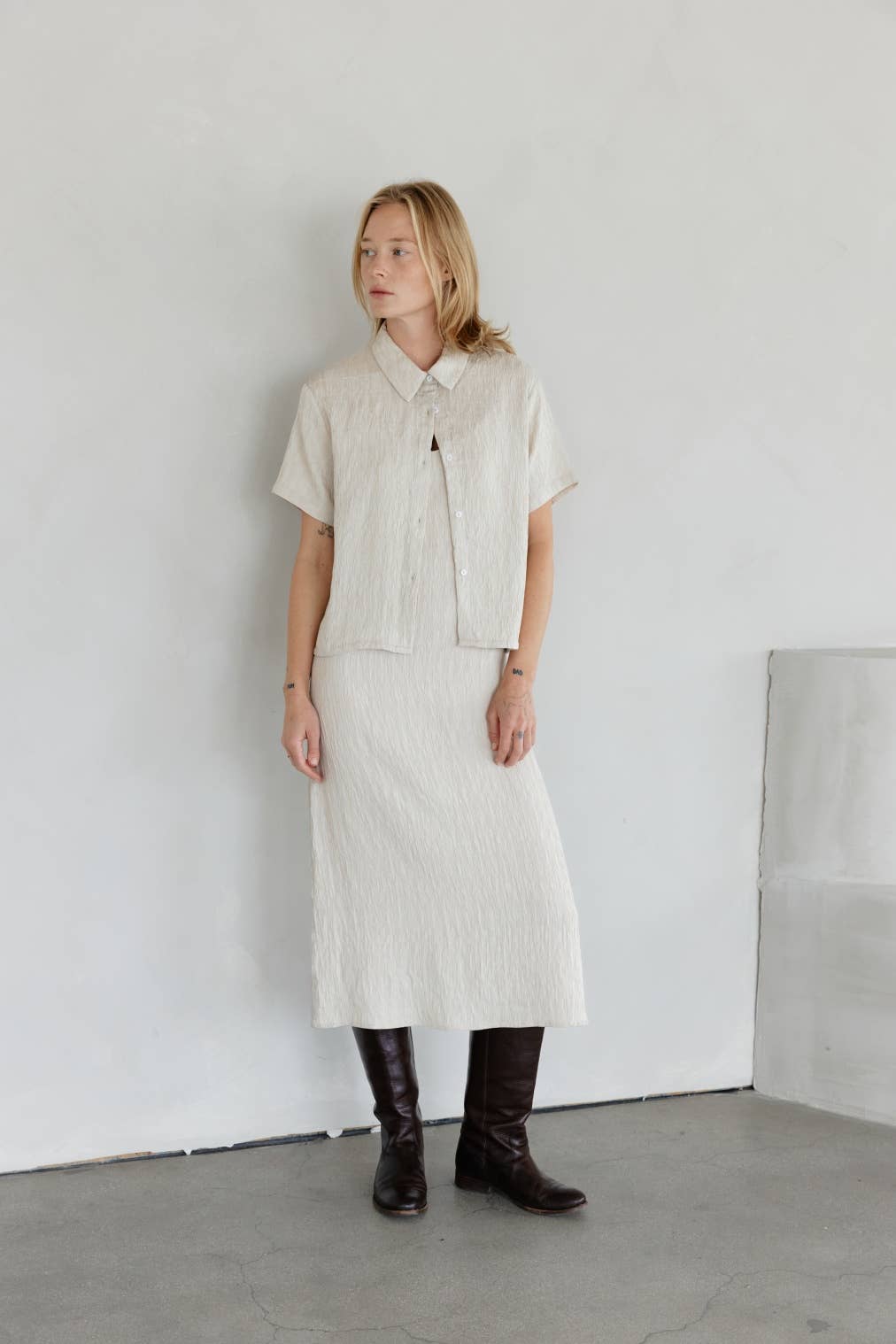 MOD REF - The Miranda Top | Textured Button-Down Top