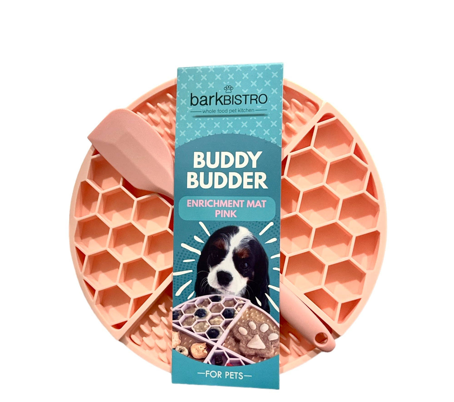 Bark Bistro - Turquoise  +  Pink Lickmats + Spatula (Purple OOS)