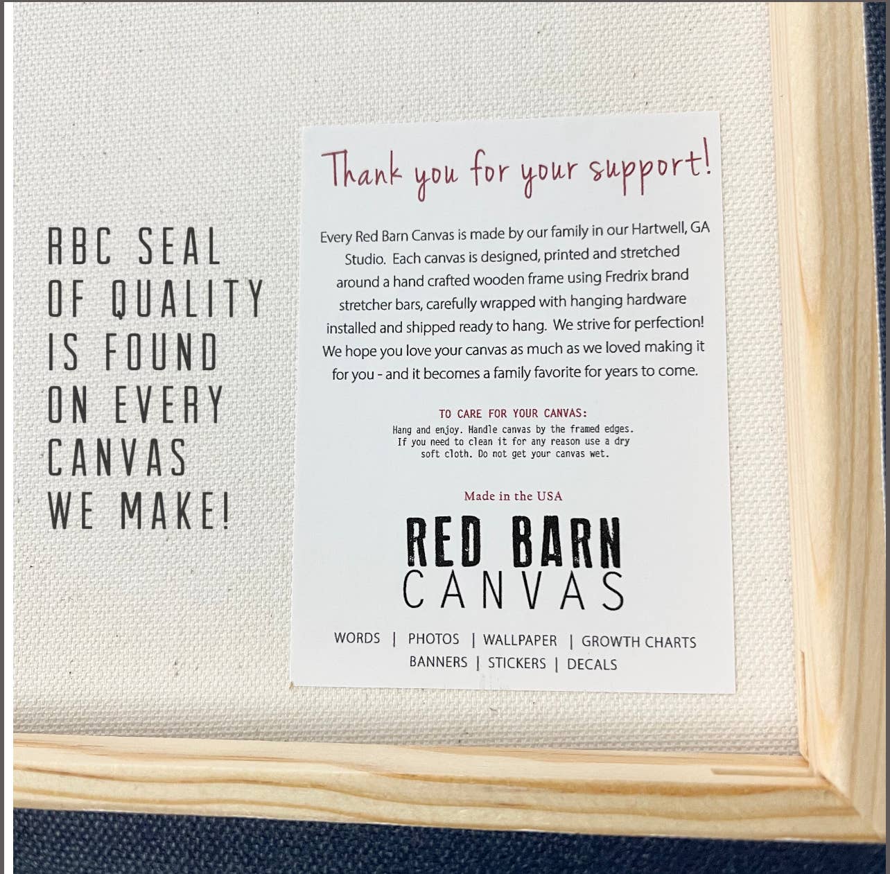Red Barn Canvas - Weathered MOUNTAIN sign