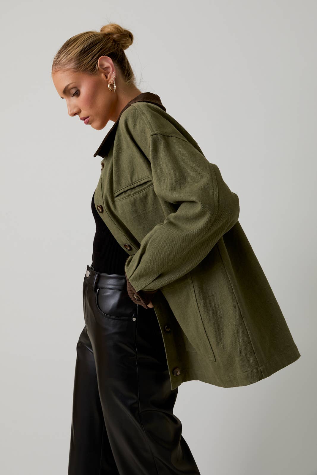 Sunday Edition by LE LIS - BUTTON DOWN BARN JACKET