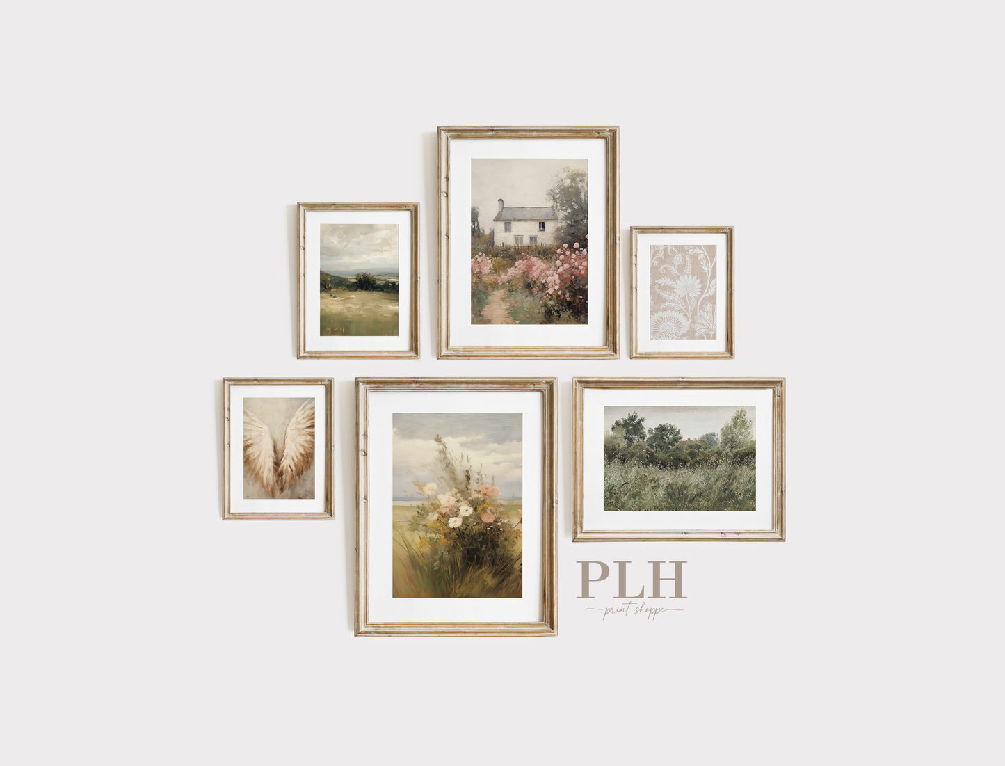 Porter Lane Home - Blue Floral Wallpaper Art Print