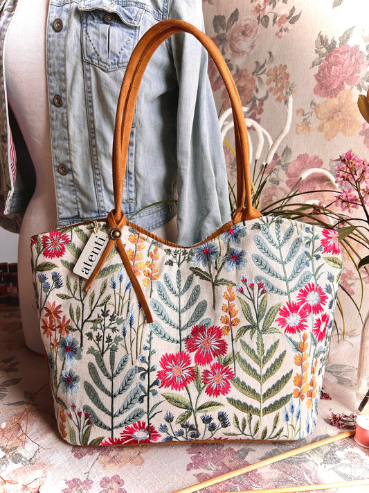 Atenti - Wildflower Lolita: USA Made, Handbag with Matching Pouch