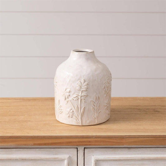 Audrey's Home & Gift - Botanical Vase, White, Sm (PC)