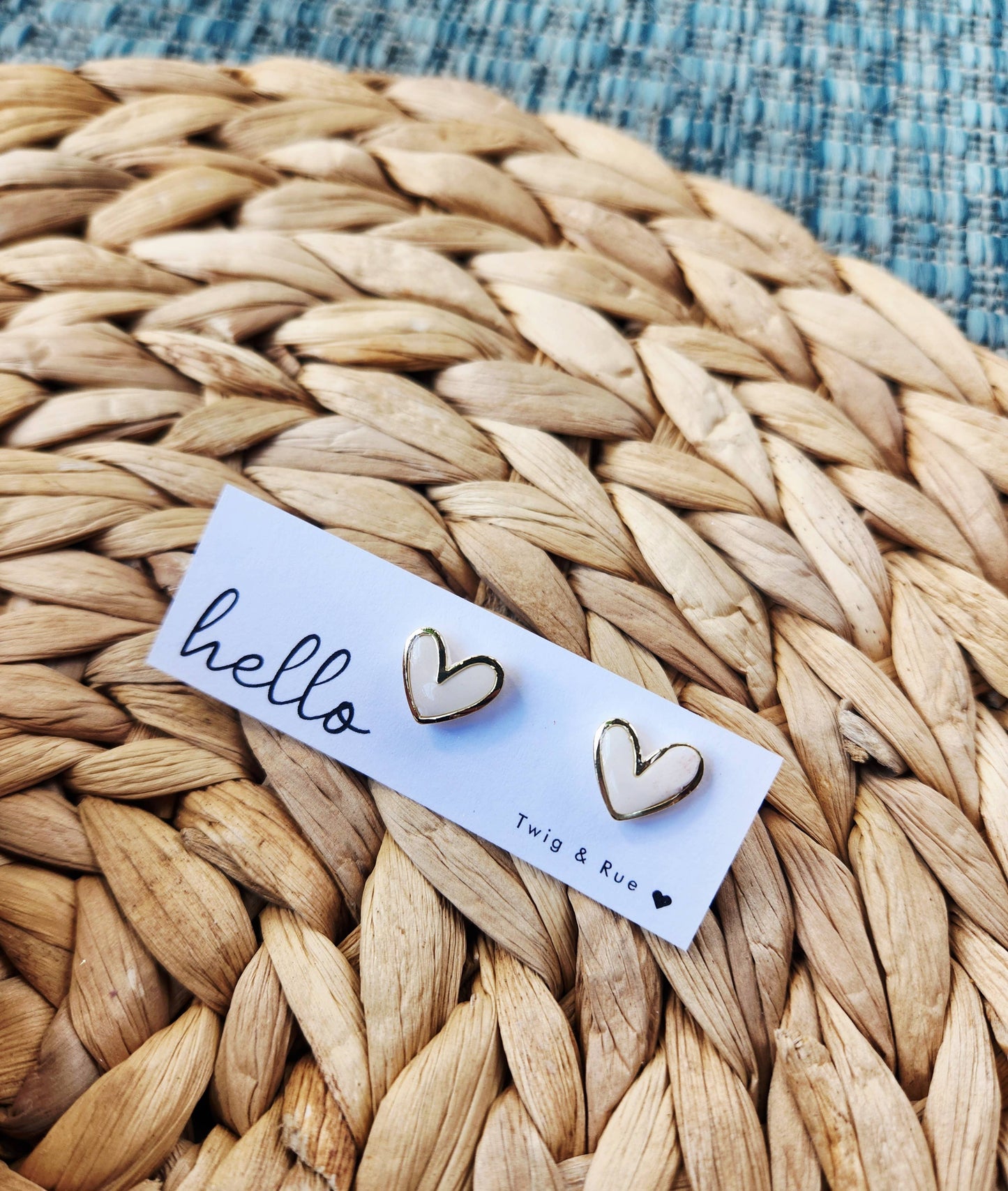 Twig & Rue boutique - Heart clay studs