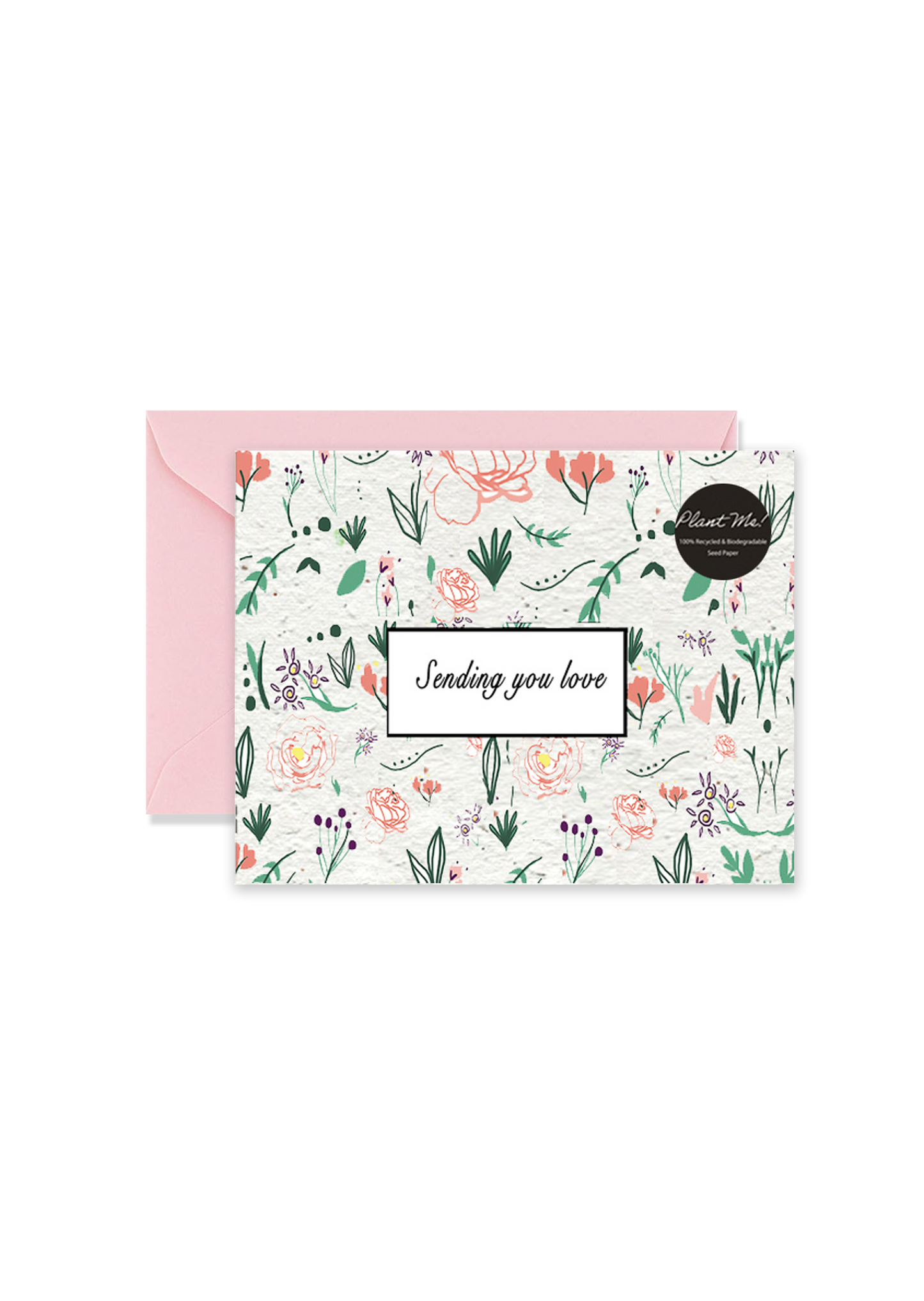 Artsy Em - Sending You Love Wildflower Seed Paper Greeting Card