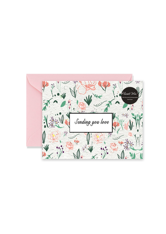 Artsy Em - Sending You Love Wildflower Seed Paper Greeting Card