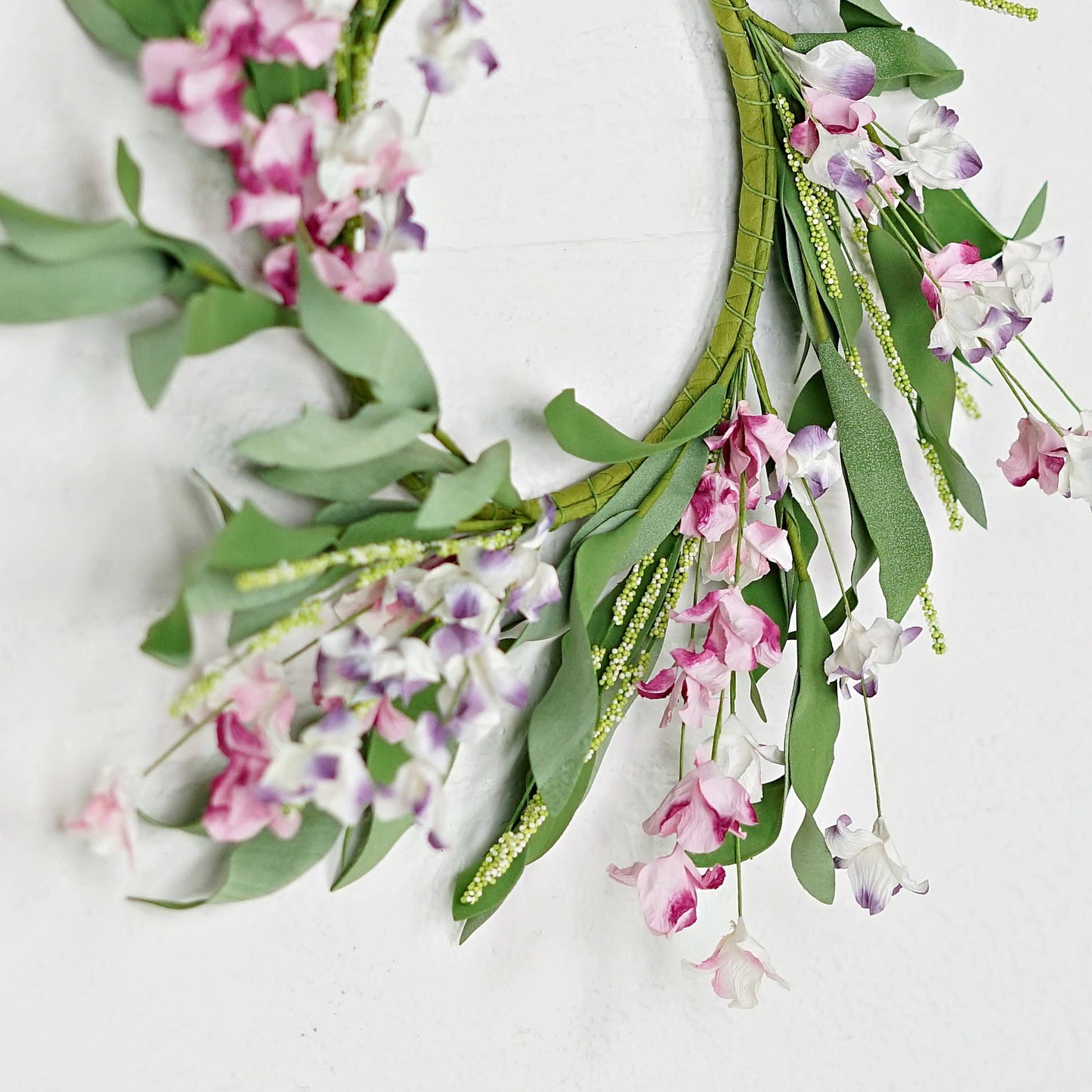 Holiday Depot Inc. - 35122- 16in(6.5)Wreath-Pink Purple Mountain Flowers