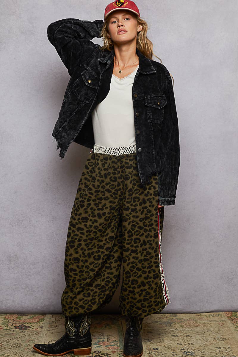 Pol Clothing - Pocket Front Button Down Corduroy Trucker Jacket SALE