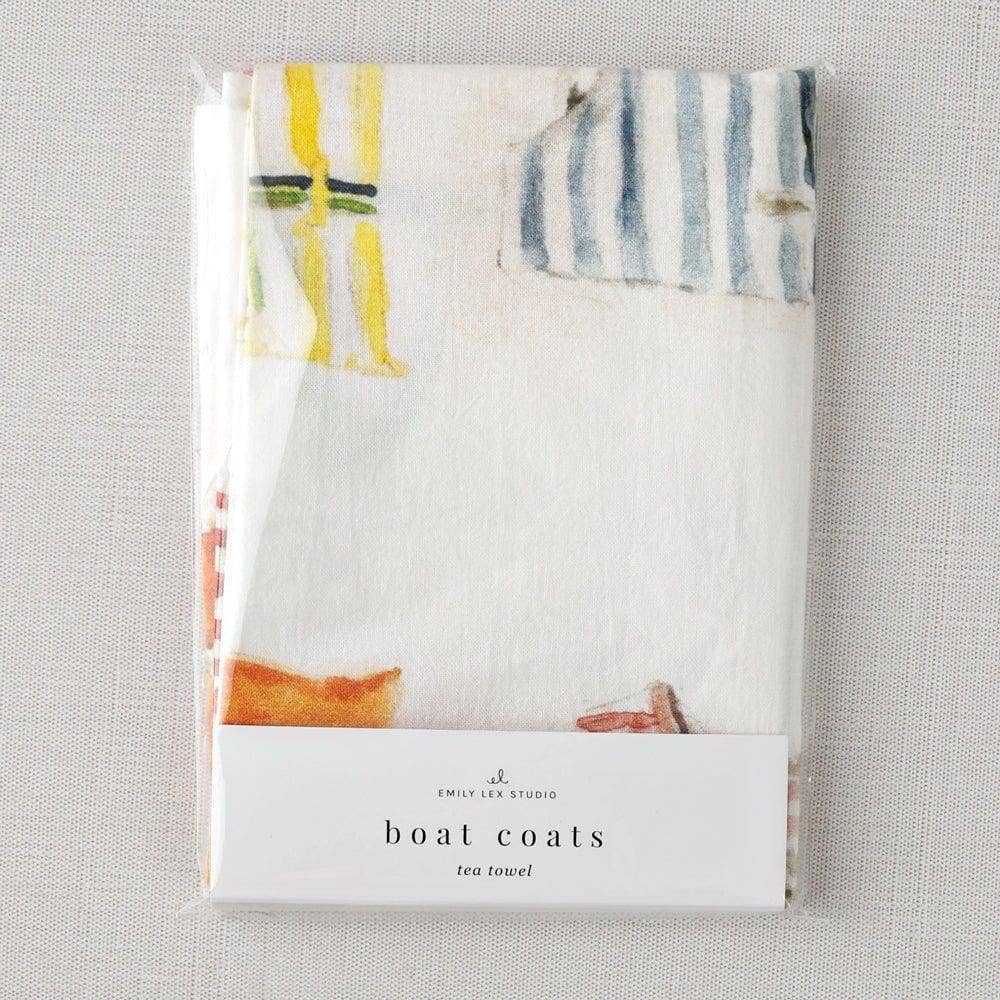 emily lex studio - Boat coats cotton flour sack tea towel