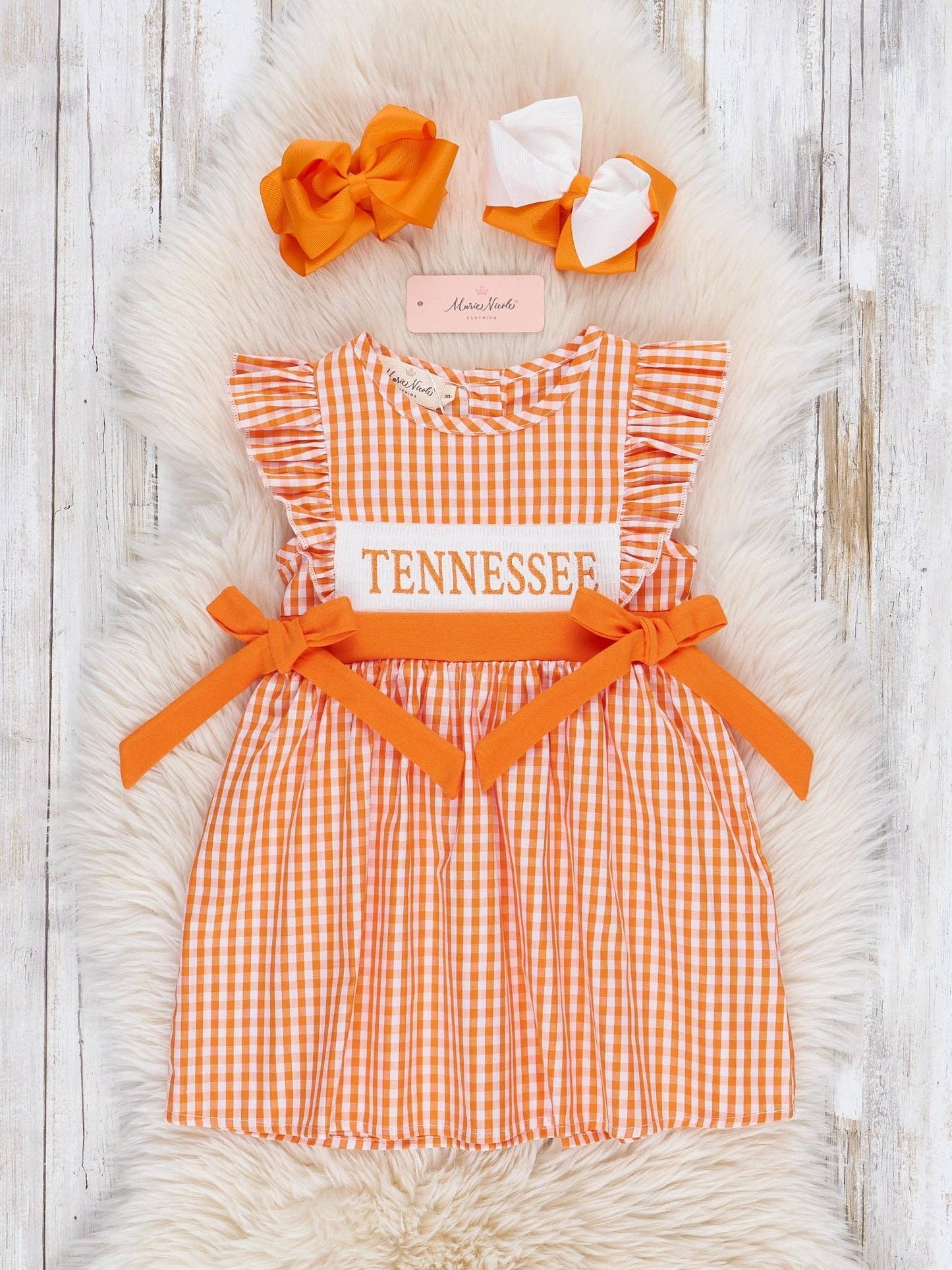 Marie Nicole Clothing - Tennessee Smocked Gingham Dress