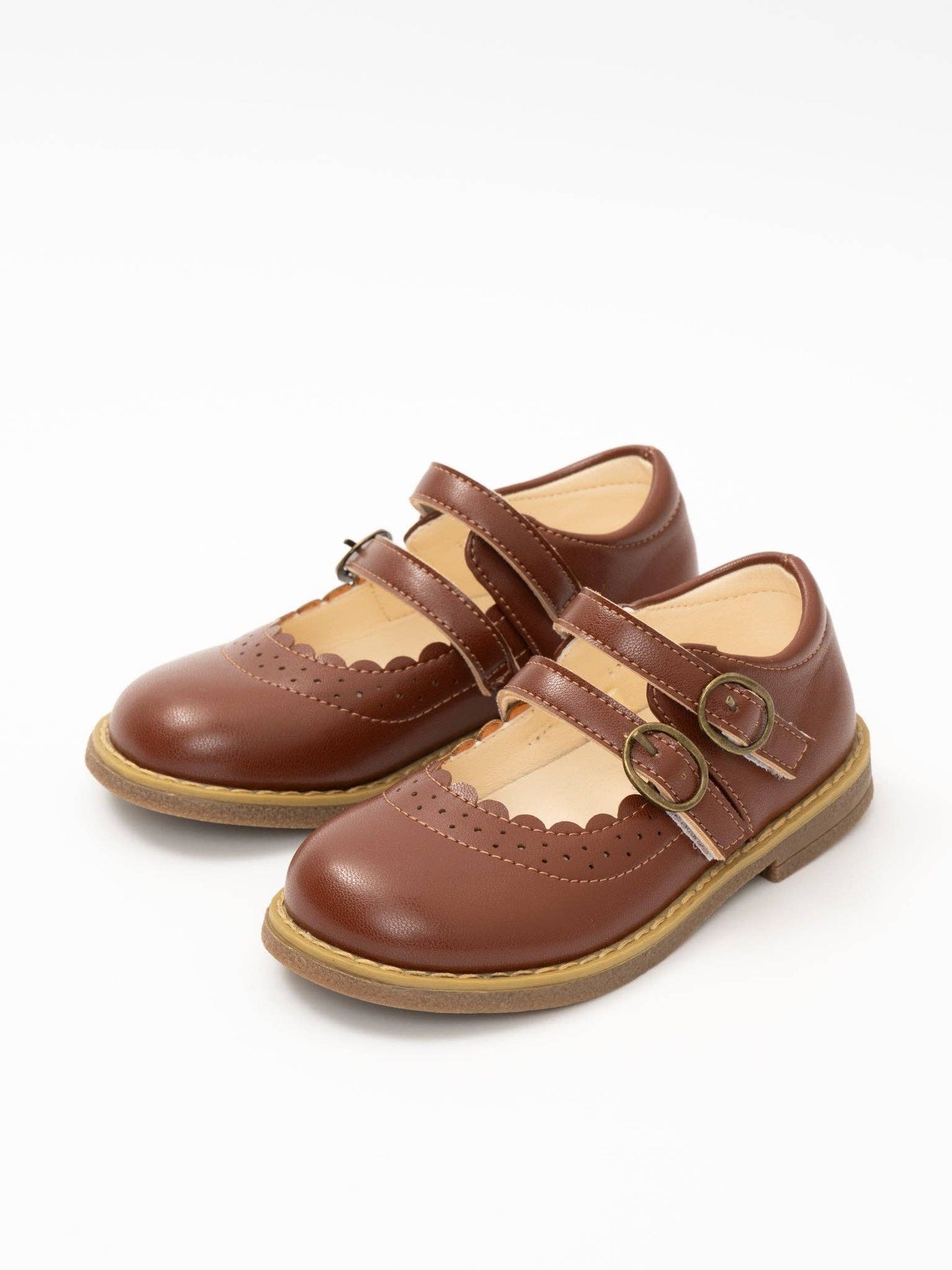 Marie Nicole Clothing - Double Buckle Mary Jane Hard Sole Shoes- Cloud White