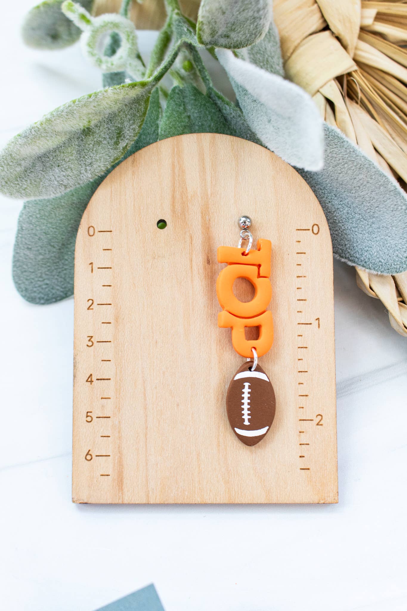 EJ Clay Co - Rocky Top Football Dangles