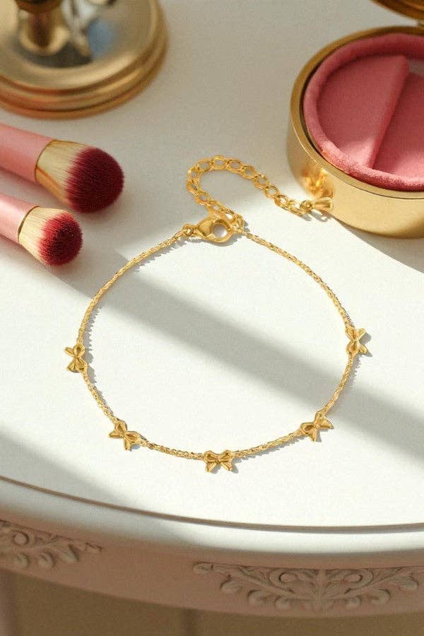 Nash Grey - Sweet Ties Gold Bow Bracelet