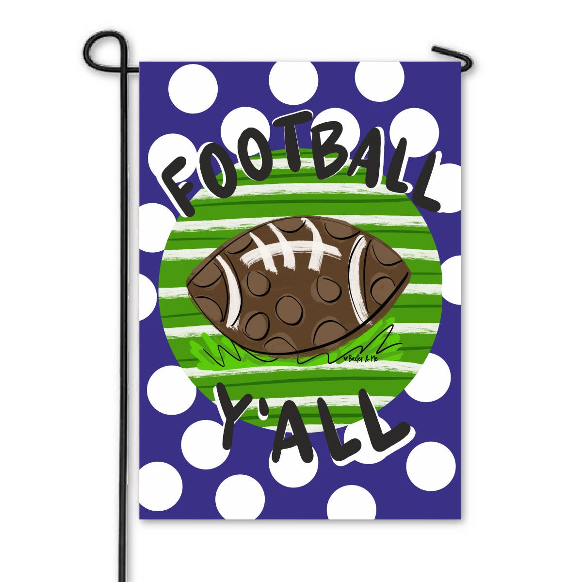 Baxter & Me - Football Team Colors Garden Flag