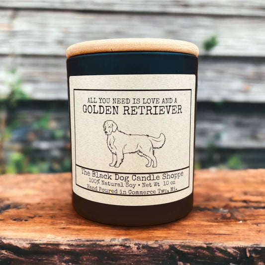 The Black Dog Candle Shoppe - Golden Retriever Dog Breed Candle
