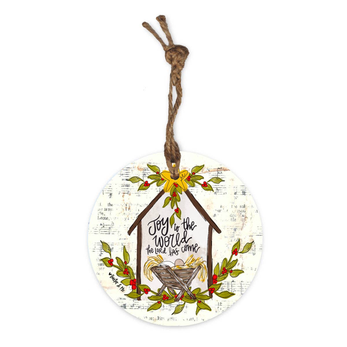 Baxter & Me - Joy to the World Star Manger Ornament