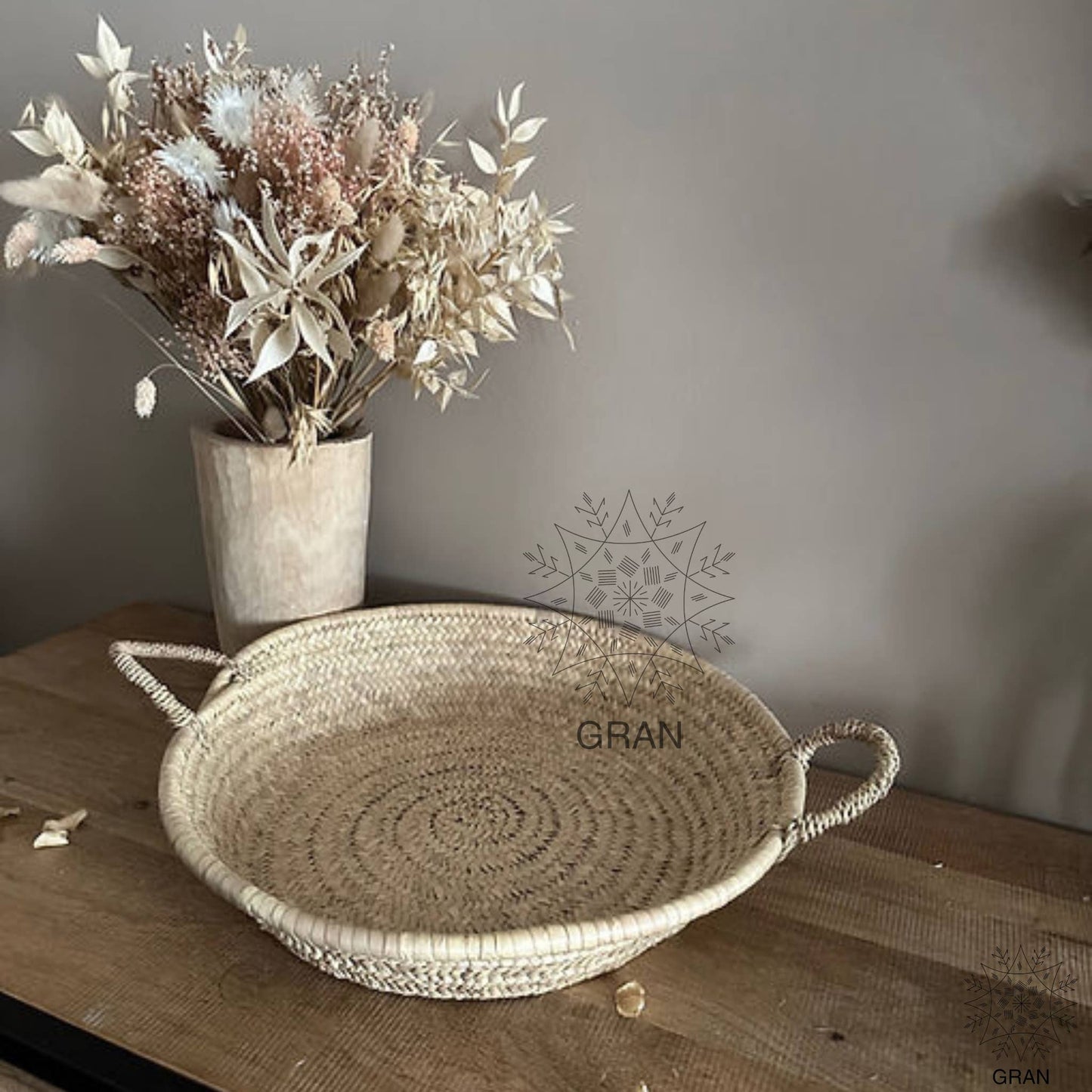 Gran Wholesale - Moroccan Straw Woven Plate, Handcrafted Wicker Plates