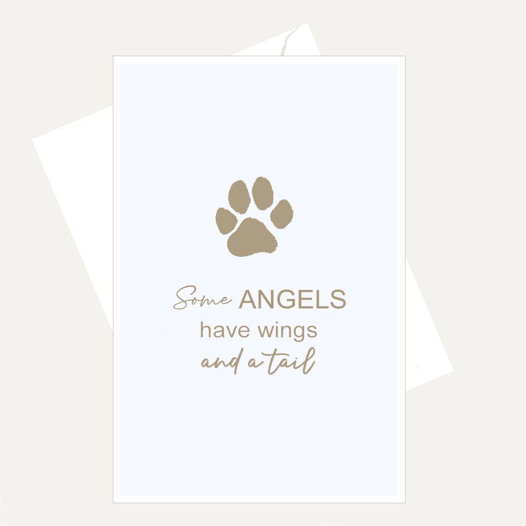 Bellflower Girl - Pet Sympathy - Angels Have Wings & a Tail | Dog Loss Card