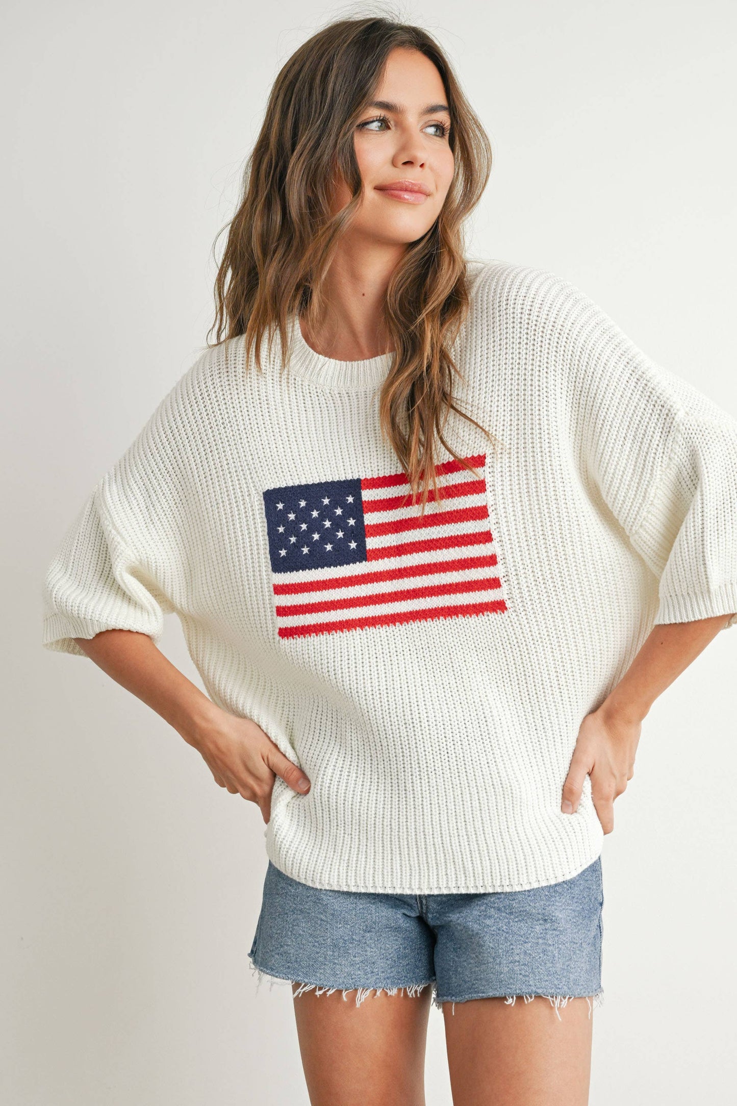 BUTTERMELON - Flag Print Knit Sweater - BMW7691